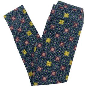 Lularoe OS‎ Leggings STAINED GLASS PRINT One Size